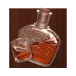 A bottle of whiskey and a glass, commonly associated with the Wild Bounty Showdown theme.